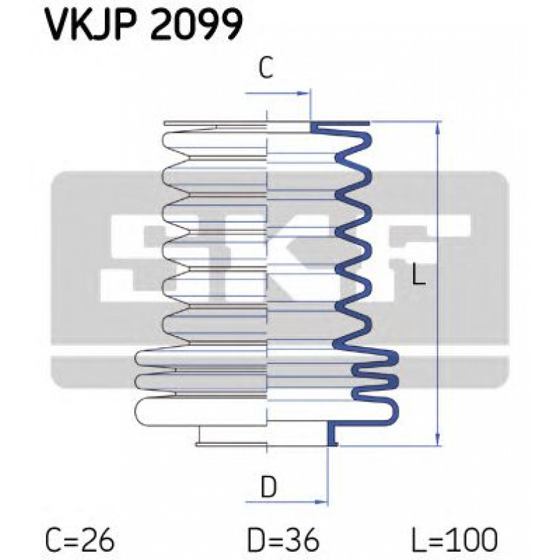 VKJP 2099 SKF - Пильовик привідного валу